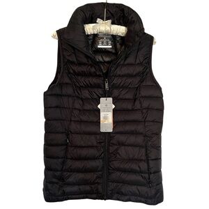 Hawke & Co Sport Vest Mens S Black Down Puffer Quilted Lightweight Outdoors Zip